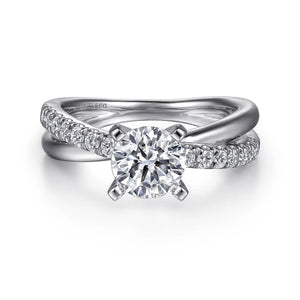 Gabriel & Co. "Morgan" Bypass Twist Diamond Engagement Ring