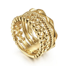Load image into Gallery viewer, Gabriel &amp; Co. Multi Row Wide Textured Ring

