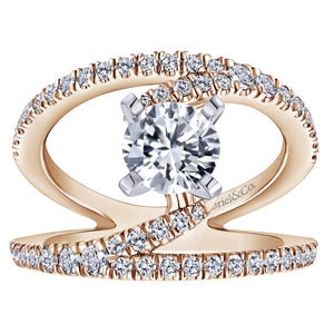 Gabriel & Co. "Nova" Split Shank Diamond Engagement Ring