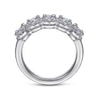 Load image into Gallery viewer, Gabriel &amp; Co. Oval Cut Five Stone Halo Diamond Anniversary Band
