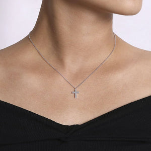 Gabriel & Co. Pave Diamond Cross Pendant