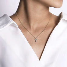 Load image into Gallery viewer, Gabriel &amp; Co. Pave Diamond Cross Pendant
