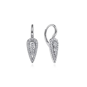 Gabriel & Co. Pear Shaped Pave Diamond Earrings