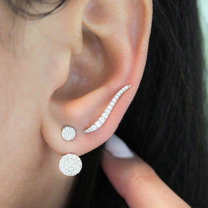Gabriel & Co. "Peek A Boo" Pave Diamond Earrings