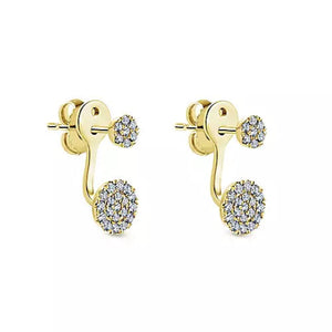 Gabriel & Co. "Peek A Boo" Pave Diamond Earrings