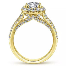 Load image into Gallery viewer, Gabriel &amp; Co. &quot;Perennial&quot; Cushion Halo Diamond Engagement Ring
