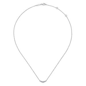 Gabriel & Co. Petite Five Stone Diamond Bar Necklace