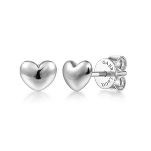 Gabriel & Co. Puff Heart Stud Earrings