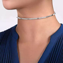 Load image into Gallery viewer, Gabriel &amp; Co. Pyramid and Diamond Choker Necklace
