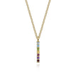 Load image into Gallery viewer, Gabriel &amp; Co. Rainbow Color Gemstone Vertical Pendant
