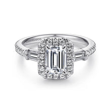 Load image into Gallery viewer, Gabriel &amp; Co. &quot;Raveena&quot; Three Stone Diamond Engagement Ring
