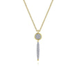 Load image into Gallery viewer, Gabriel &amp; Co. Round Cluster Diamond and Spike Drop Pendant Necklace
