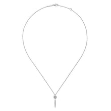 Load image into Gallery viewer, Gabriel &amp; Co. Round Cluster Diamond and Spike Drop Pendant Necklace
