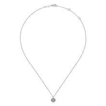 Load image into Gallery viewer, Gabriel &amp; Co. Round Diamond Halo Pendant with Bezel Frame
