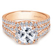Load image into Gallery viewer, Gabriel &amp; Co. &quot;Sabrina&quot; Halo Three Row Diamond Engagement Ring
