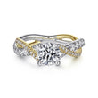 Load image into Gallery viewer, Gabriel &amp; Co. &quot;Sandrine&quot; Bypass Twist Diamond Engagement Ring
