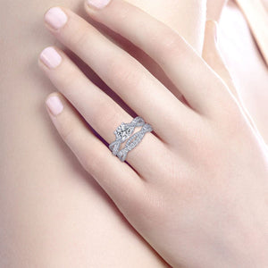 Gabriel & Co. "Sandrine" Bypass Twist Diamond Engagement Ring