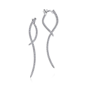 Gabriel & Co. Sculptural Diamond Drop Earrings