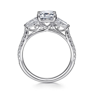 Gabriel & Co. "Sheryl" Tapered Baguette Diamond Engagement Ring
