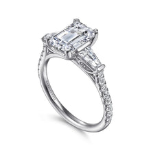 Load image into Gallery viewer, Gabriel &amp; Co. &quot;Sheryl&quot; Tapered Baguette Diamond Engagement Ring
