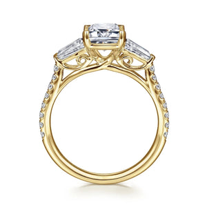 Gabriel & Co. "Sheryl" Tapered Baguette Diamond Engagement Ring
