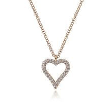Load image into Gallery viewer, Gabriel &amp; Co. Small Diamond Heart Pendant
