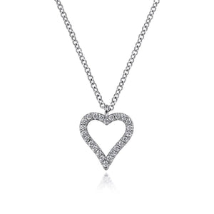 Gabriel & Co. Small Diamond Heart Pendant