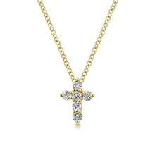 Load image into Gallery viewer, Gabriel &amp; Co. Small Prong Set Diamond Cross Pendant
