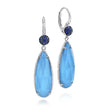 Load image into Gallery viewer, Gabriel &amp; Co. &quot;Souviens&quot; Sterling Silver Turquoise and Sapphire Drop Earrings
