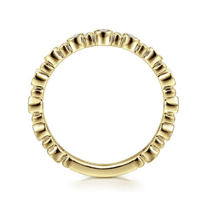 Gabriel & Co. Stackable Diamond Ring with Bead Spacers