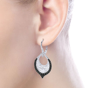 Gabriel & Co. Sterling Silver and Black Spinel "Byblos" Dangle Earring