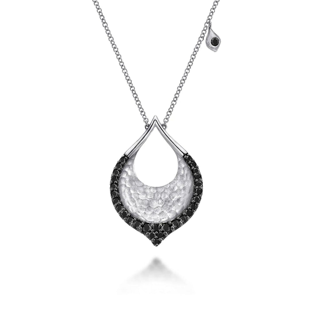 Gabriel & Co. Sterling Silver and Black Spinel 