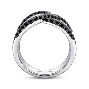 Gabriel & Co. Sterling Silver and Black Spinel "Byblos" Ring