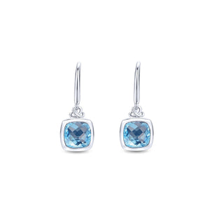 Gabriel & Co. Sterling Silver Blue Topaz Dangle Earrings
