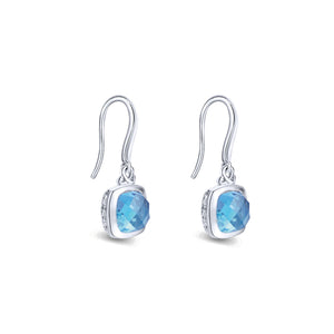 Gabriel & Co. Sterling Silver Blue Topaz Dangle Earrings
