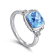 Load image into Gallery viewer, Gabriel &amp; Co. Sterling Silver Cushion Shaped Gemstone Ring
