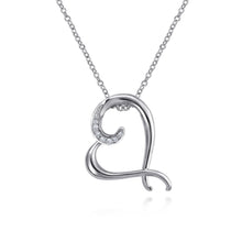 Load image into Gallery viewer, Gabriel &amp; Co. Sterling Silver Diamond Heart Pendant
