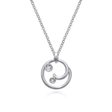 Load image into Gallery viewer, Gabriel &amp; Co. Sterling Silver Diamond Swirl Pendant Necklace
