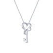 Load image into Gallery viewer, Gabriel &amp; Co Sterling Silver &quot;Key to Her Heart&quot; Diamond Pendant
