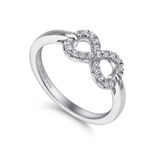 Load image into Gallery viewer, Gabriel &amp; Co. Sterling Silver White Sapphire Infinity Ring
