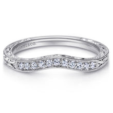 Load image into Gallery viewer, Gabriel &amp; Co. &quot;Tallulah&quot; Milgrain Diamond Wedding Ring

