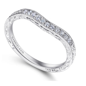 Gabriel & Co. "Tallulah" Milgrain Diamond Wedding Ring