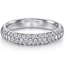 Load image into Gallery viewer, Gabriel &amp; Co. Three Row Pave Diamond Anniversary Band
