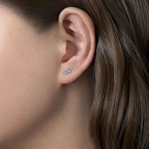Gabriel & Co. Triple Marquise Shape Petite Leaf Earrings
