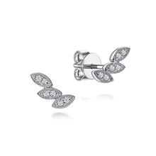 Load image into Gallery viewer, Gabriel &amp; Co. Triple Marquise Shape Petite Leaf Earrings
