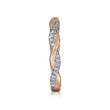 Load image into Gallery viewer, Gabriel &amp; Co. Twist Satin Finish Diamond Stackable Band
