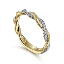 Load image into Gallery viewer, Gabriel &amp; Co. Twisted Diamond Stackable Ring
