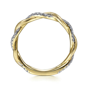 Gabriel & Co. Twisted Diamond Stackable Ring
