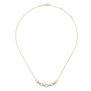 Gabriel & Co. Twisted Rope Link Diamond Necklace