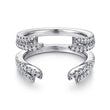 Load image into Gallery viewer, Gabriel &amp; Co. Two Row Diamond &quot;Flair&quot; Enhancer Band
